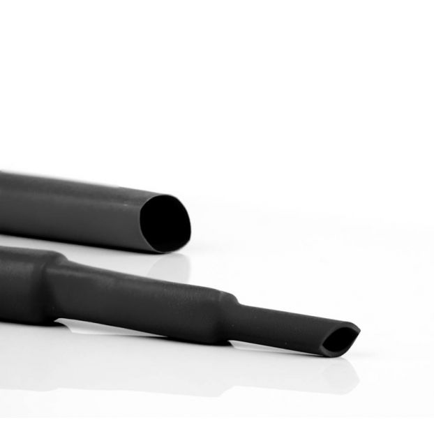 Heat Shrink Tube 3:1 with glue black Selection of 8 sizes and 6 lengths In one