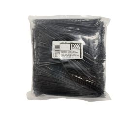WKK - Plastic cable ties - For universal use - Straight tail - Black - 300x3,6mm - 1000 pieces