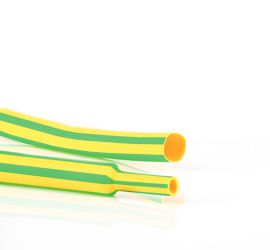 WKK - H-2F(Y/G) - Thin-wall heat shrink tubing - 2:1 - Yellow/green - Operating temperature up to 135 °C - 3.2/ 1.6 - Length piece - 1.22 meter