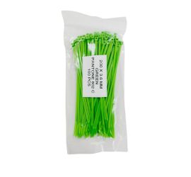 WKK - Plastic cable ties - For universal use - Green - 200x3,6mm - 100 pieces