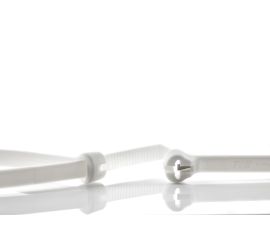 Ty-Rap® - Plastic cable ties - Stainless steel lock - Flame retardant - White - 140x3,6mm - 1000 pieces