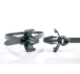 Ty-Rap® - Plastic cable ties - Stainless steel lock - Push mount- Black - 150x3,5mm - 1000 pieces