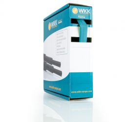 Een minibox met een rol blauwe H-2(3X) dunwandige krimpkous