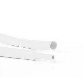 Een lengtestuk witte dunwandige krimpkous, H-2(Z), van het merk Hongshang, op een witte achtergrond.