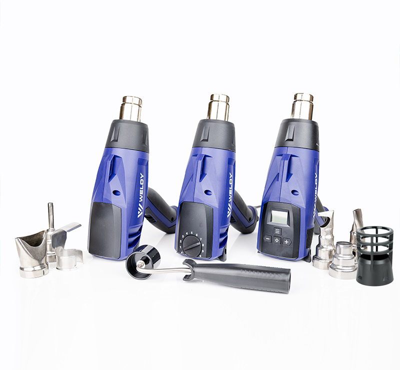 Three Weldy heat guns for heat shrink tubing.